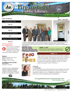 Programas Para Niños - Brentwood Public Library