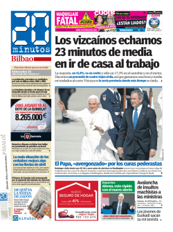 Los vizca&iacute;nos echamos 23 minutos de media en ir de casa al trabajo