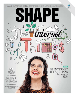 SP SCA magazine SHAPE 1 2016 Internet de las Cosas