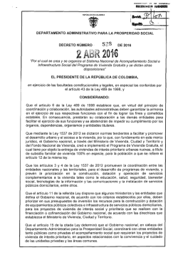 DECRETO 528 DE 2016 - Presidencia de la República de Colombia