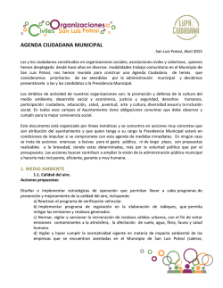 Leer la Agenda - Organizaciones Civiles SLP