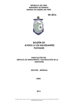 Boletín de Avisos de los Navegantes Fluviales