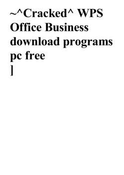 Cracked^ WPS Office Business programs pc free