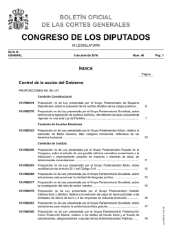 boletín oficial de las cortes generales