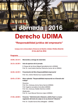 Derecho UDIMA I Jornada | 2016