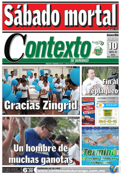 Un hombre de muchas ganotas - Periódico Contexto de Durango