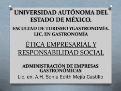 etica empresarial - Universidad Autónoma del Estado de México
