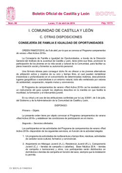 Boletín Oficial de Castilla y León