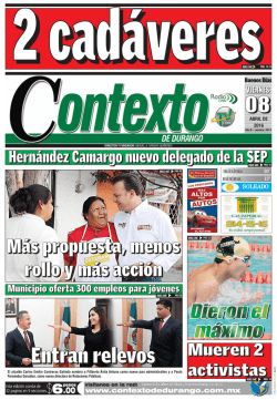 Entran relevos - Periódico Contexto de Durango