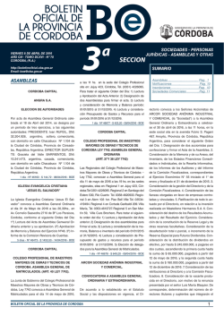 Sociedades – Personas Jurídicas – Asambleas y Otras