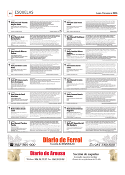 esquelas - Diario de Arousa