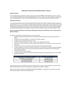 Términos y condiciones Promoción Samsung Galaxy