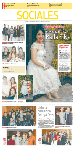 Se vestirá de novia Disfruta bienvenida Rodrigo Pérez