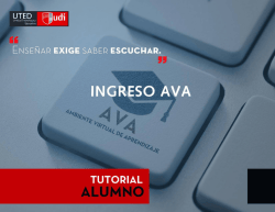 AVA tutorial - Ambiente Virtual de Aprendizaje