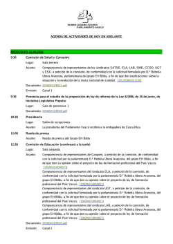 AGENDA DE ACTIVIDADES DE HOY EN ADELANTE VIERNES