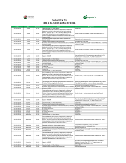 capacita tv del 4 al 10 de abril de 2016 - inicio