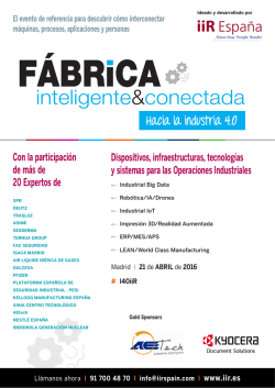 Fábrica Inteligente iiR 21.04.16 Madrid