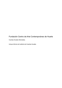 Memoria Fundacion CACH 2015 - Centro de Arte Contemporáneo