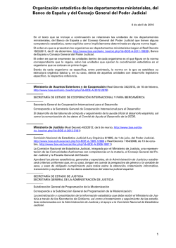 Organización estadística de los departamentos ministeriales, del