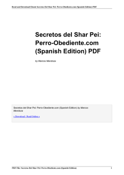 ⋙Secretos del Shar Pei: Perro-Obediente.com (Spanish Edition) by