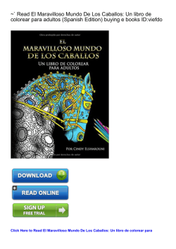 Read El Maravilloso Mundo De Los Caballos: Un libro de colorear