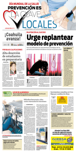 modelo de prevención - El Diario de Coahuila