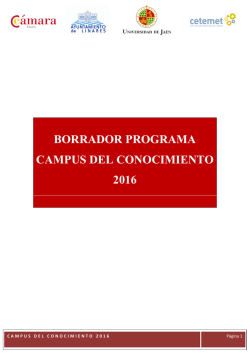 Programa de actividades - Linares Campus del Conocimiento