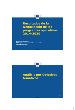 Resultados de la Negociación de los programas operativos 2014
