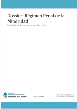 Dossier: Régimen penal de la minoridad