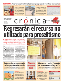 lunes 11 de abril - La Crónica de Hoy en Hidalgo