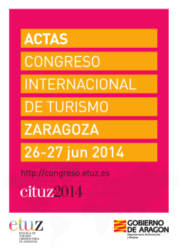 cituz2014 - Escuela Universitaria de Turismo de Zaragoza