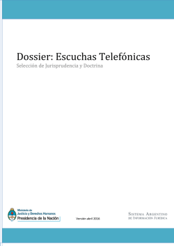 Dossier: Escuchas telefónicas - Sistema Argentino de Información