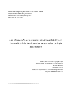 Los efectos de las presiones de Accountability en la movilidad de