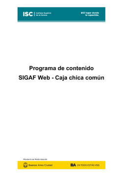 Programa de contenido SIGAF Web