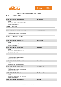 VETERINARIAS HABILITADAS al 13-04