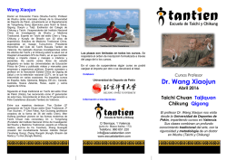Dr. Wang Xiaojun - Escuela Tantien