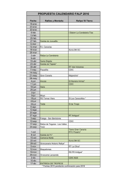 Calendario FALP 2016