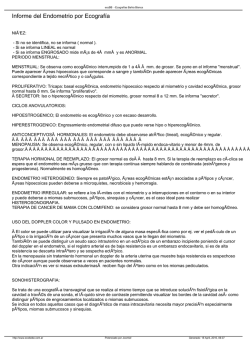 Informe del Endometrio por Ecograf&iacute;a