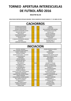 BOLETIN No 03 - Club Social y Deportivo Maracana