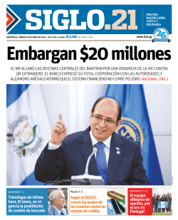 tr&aacute;nsfugas de &uacute;ltima hora. El lunes, en vi- gencia la