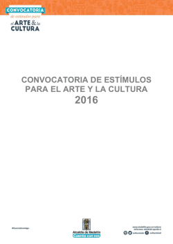 convocatoria de estímulos 2016