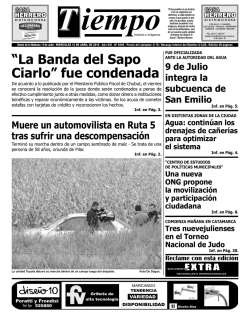 Tel. 520567 &ldquo;La Banda del Sapo Ciarlo&rdquo; fue condenada