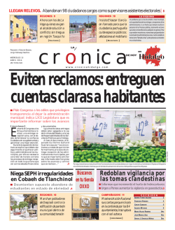 miercoles 13 de abril - La Crónica de Hoy en Hidalgo