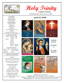 April 24 - Holy Trinity Catholic Church