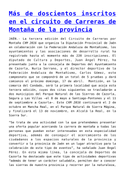 Más de doscientos inscritos en el circuito de Carreras de Montaña