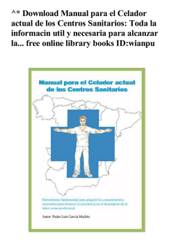 Manual para el Celador actual de los Centros