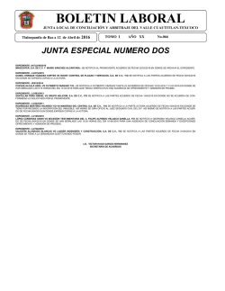 boletin laboral - Junta Texcoco