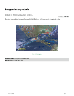 Imagen Interpretada - Servicio Meteorológico Nacional