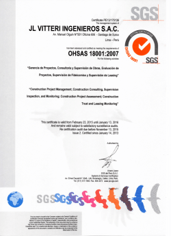 Page 1 Certificate PE13/1751.36 The management system of JL