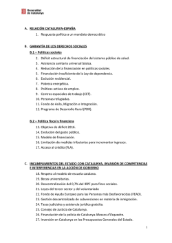 Documento de las 47 peticiones de Puigdemont